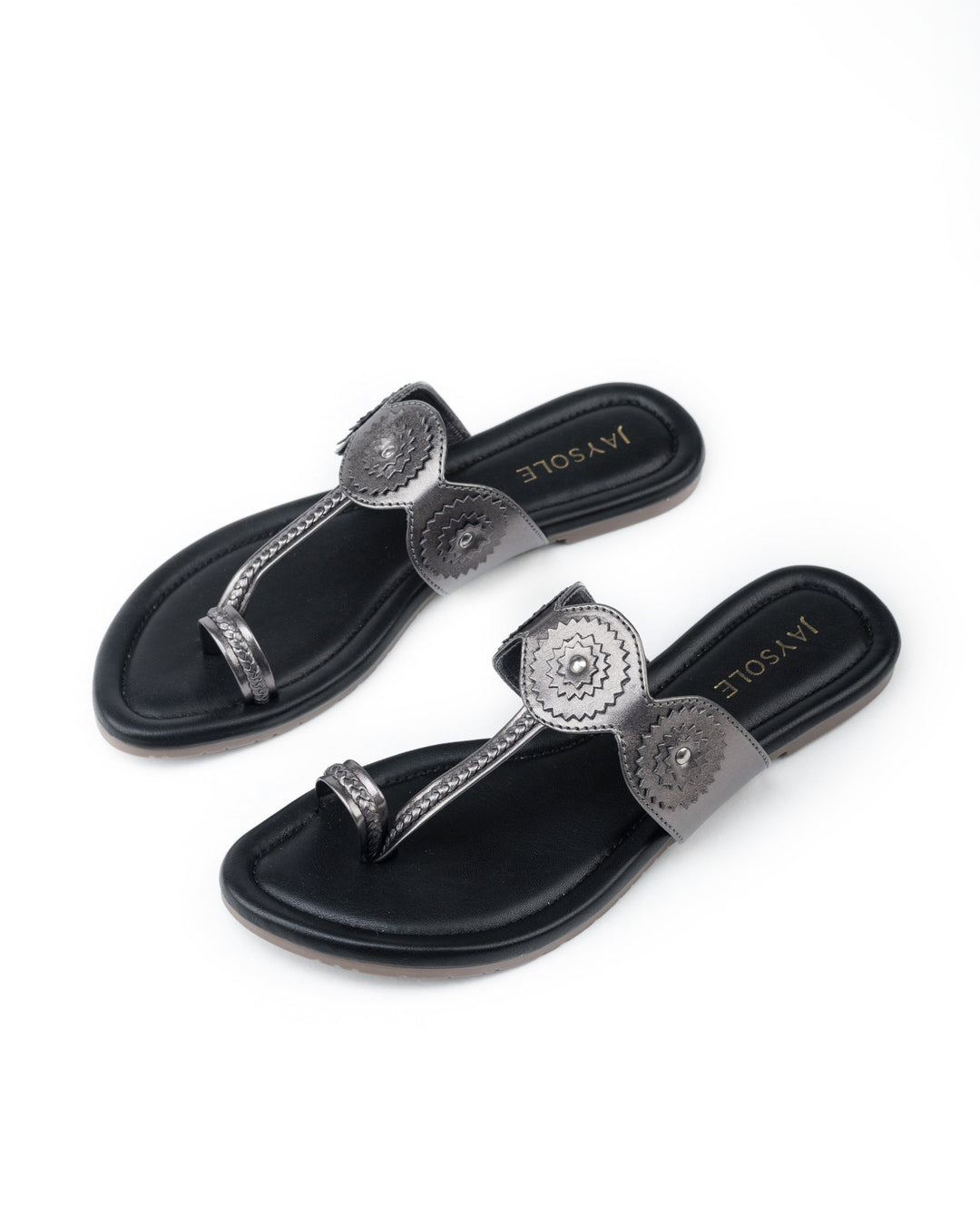 Crown Black Kolha Flats