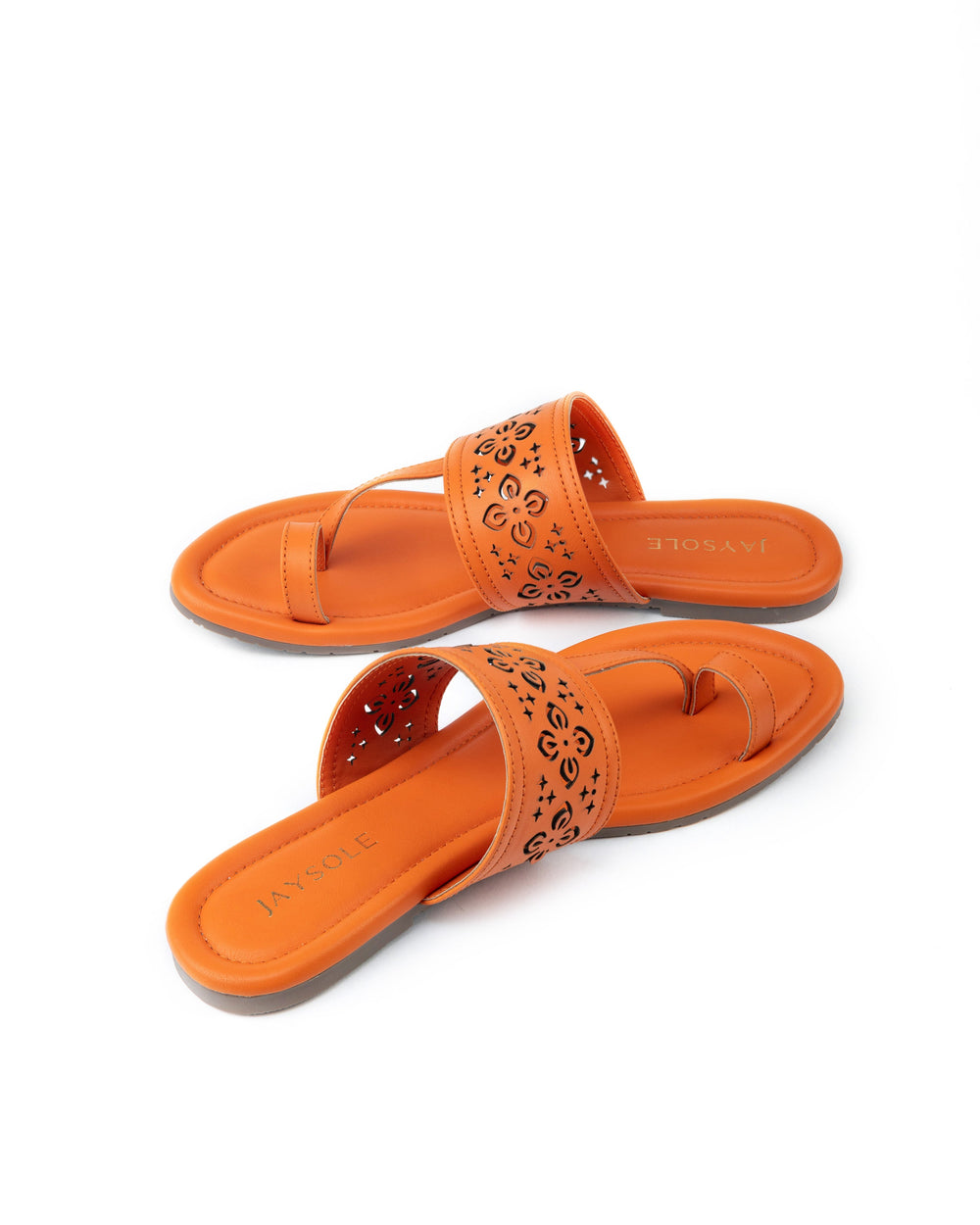 Tang Orange Kolha Flats