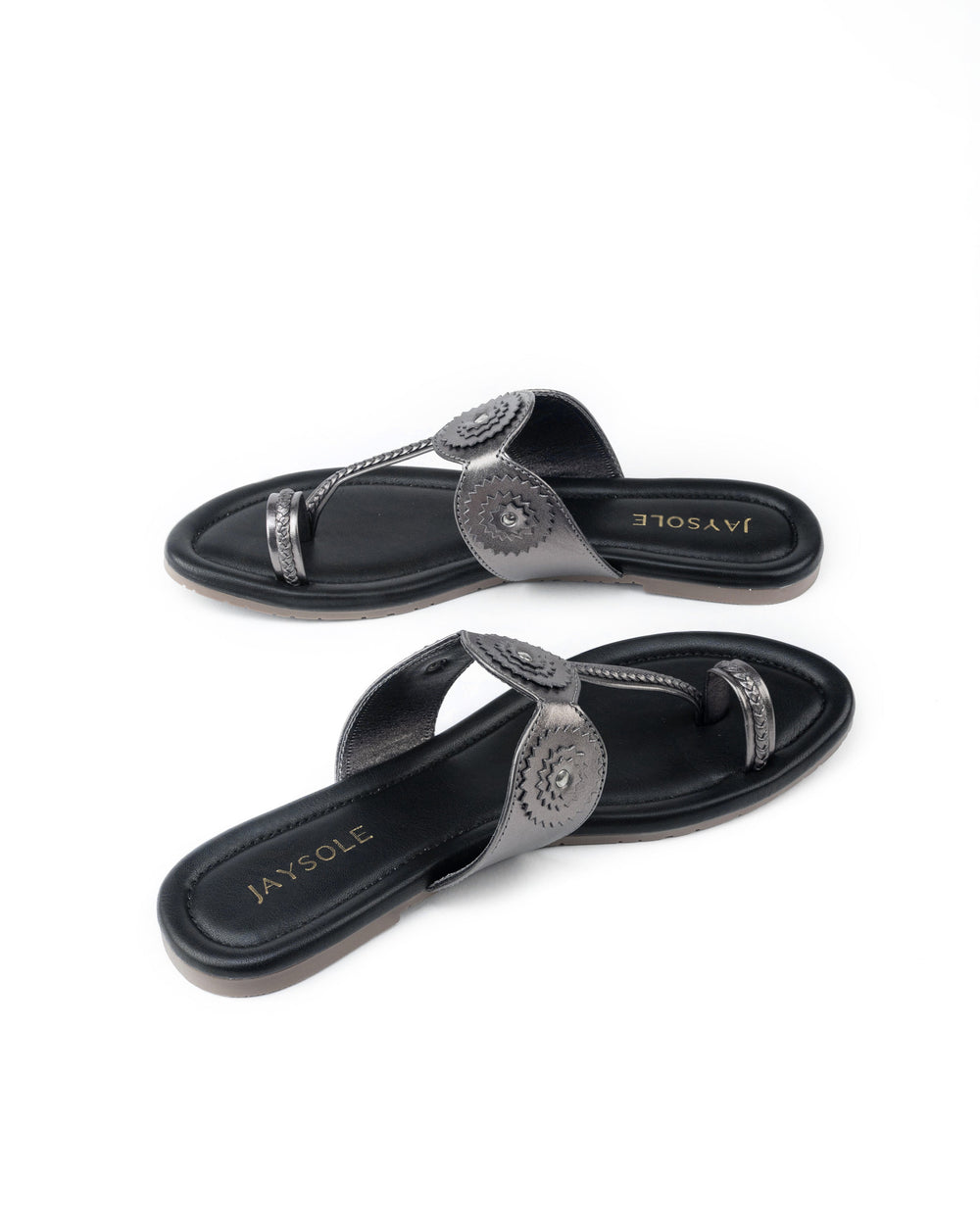 Crown Black Kolha Flats