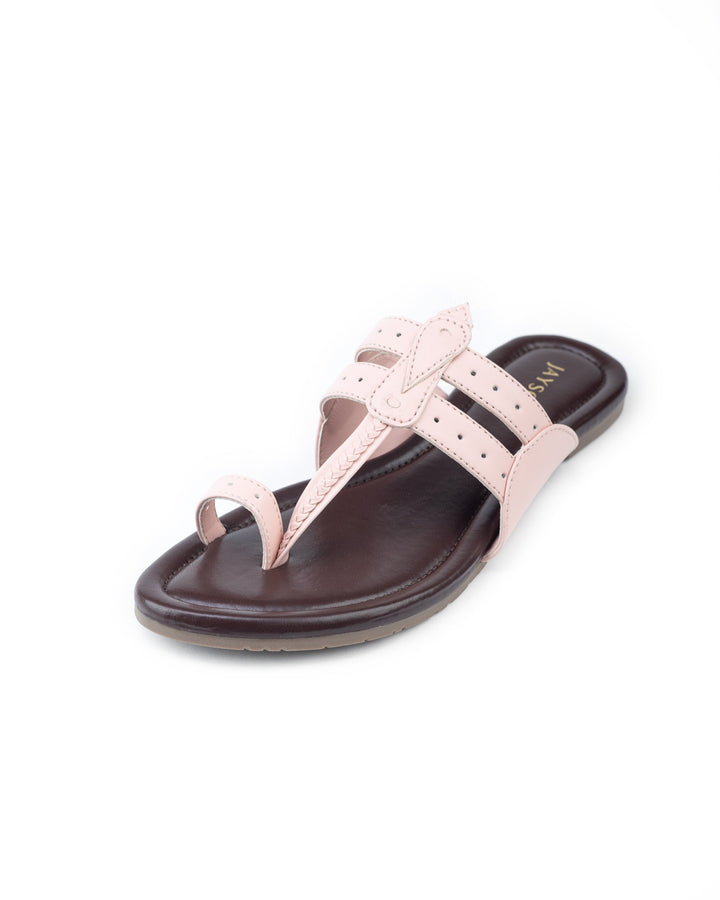 Brownie Brown Kolha Flats