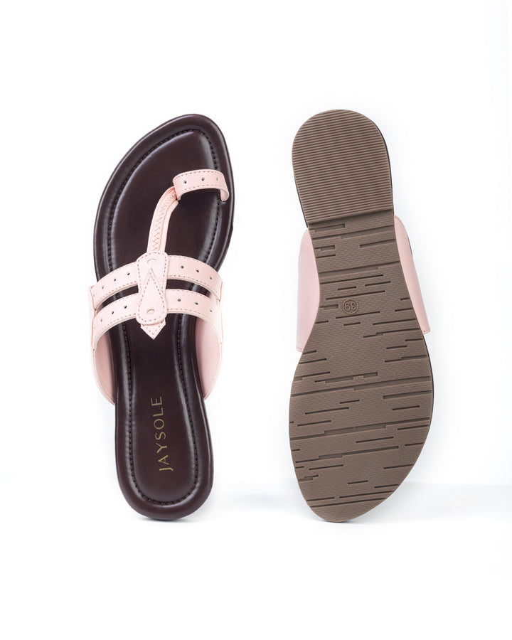 Brownie Brown Kolha Flats