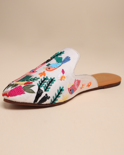 Dusky Orchid Handcrafted Mules
