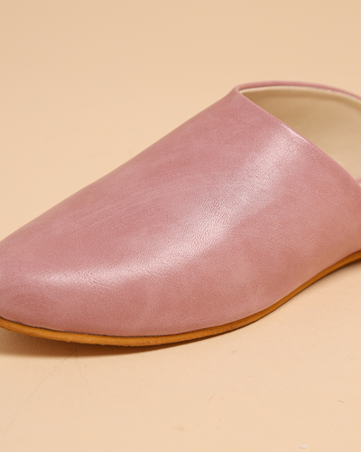 Cradle Pink Leather Mules