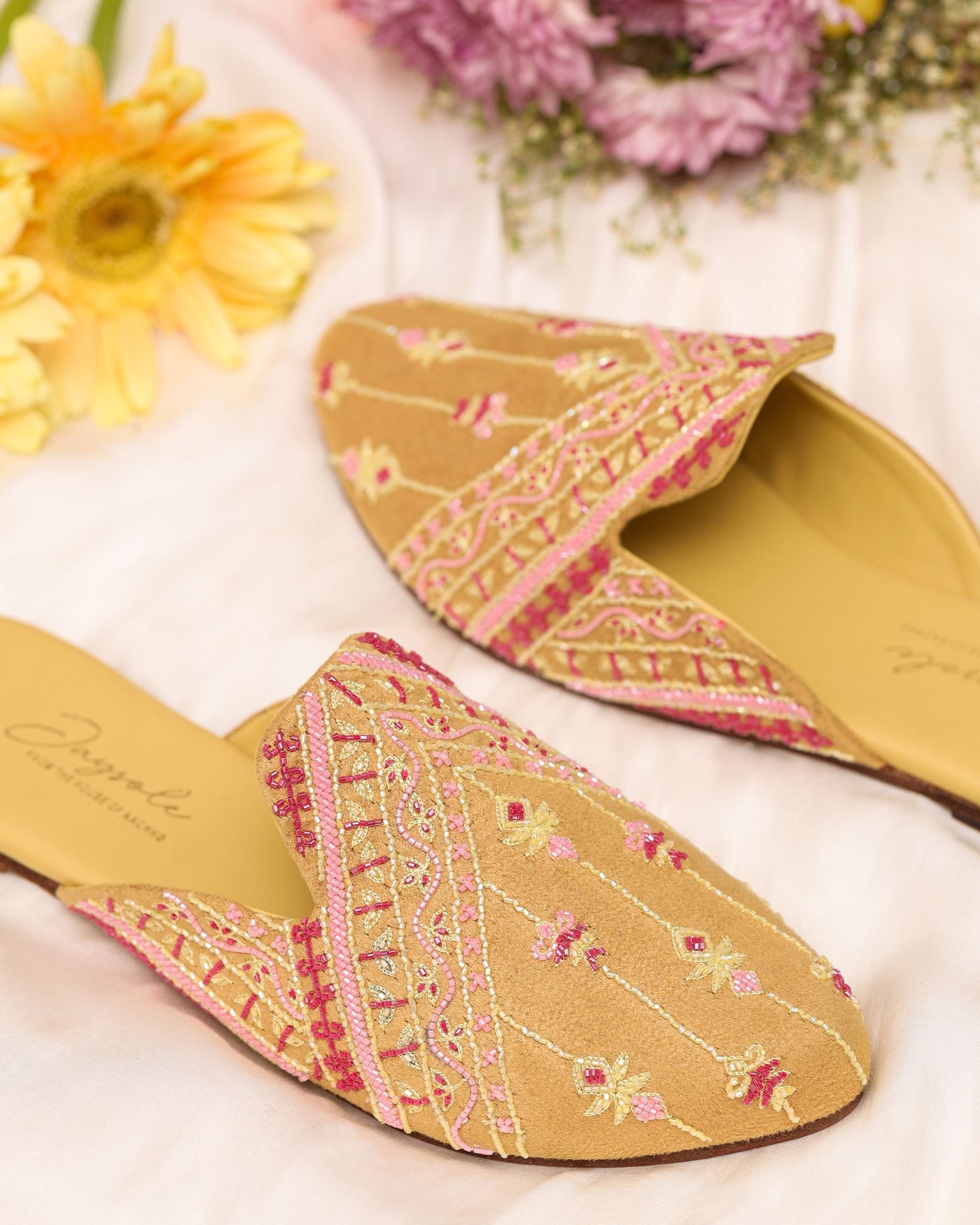 GOLD SAND HANDCRAFTED MULES