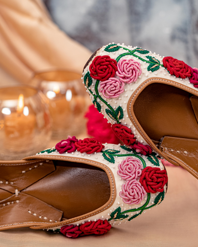 Floral Pop Handcrafted Jutti