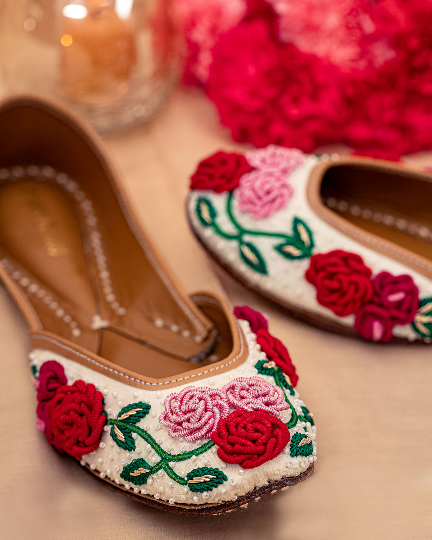 Floral Pop Handcrafted Jutti