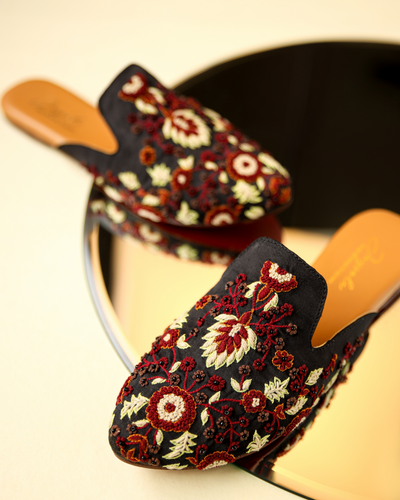 Black Cocoon Handcrafted Mules