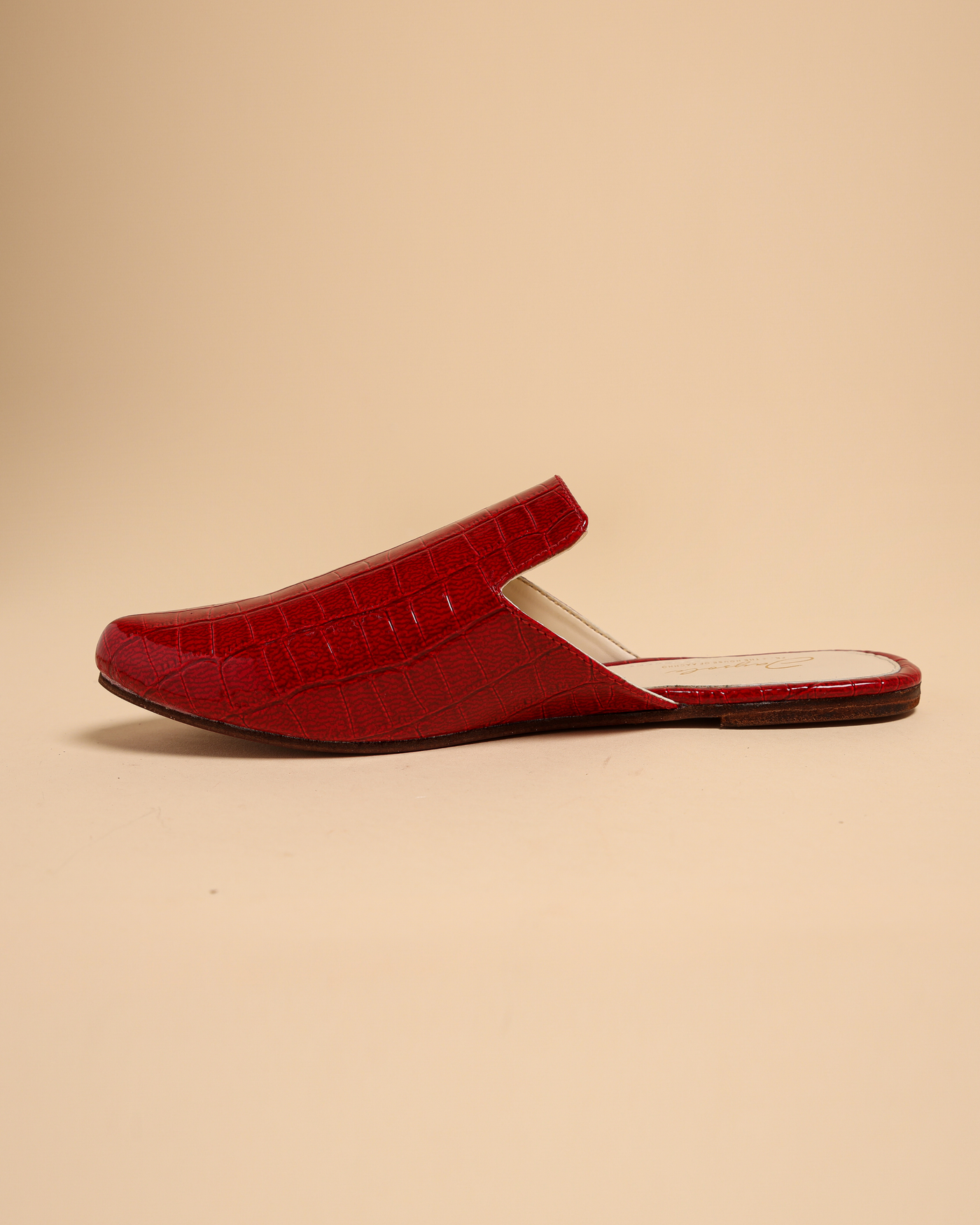 Urban Red Leather Mules