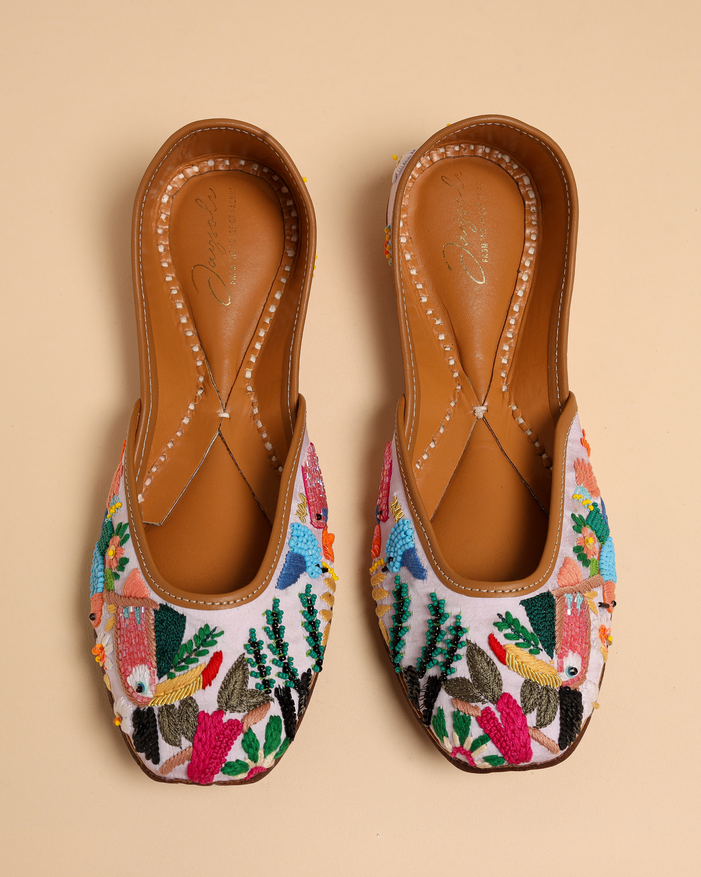 Purple Feather Handcrafted Jutti