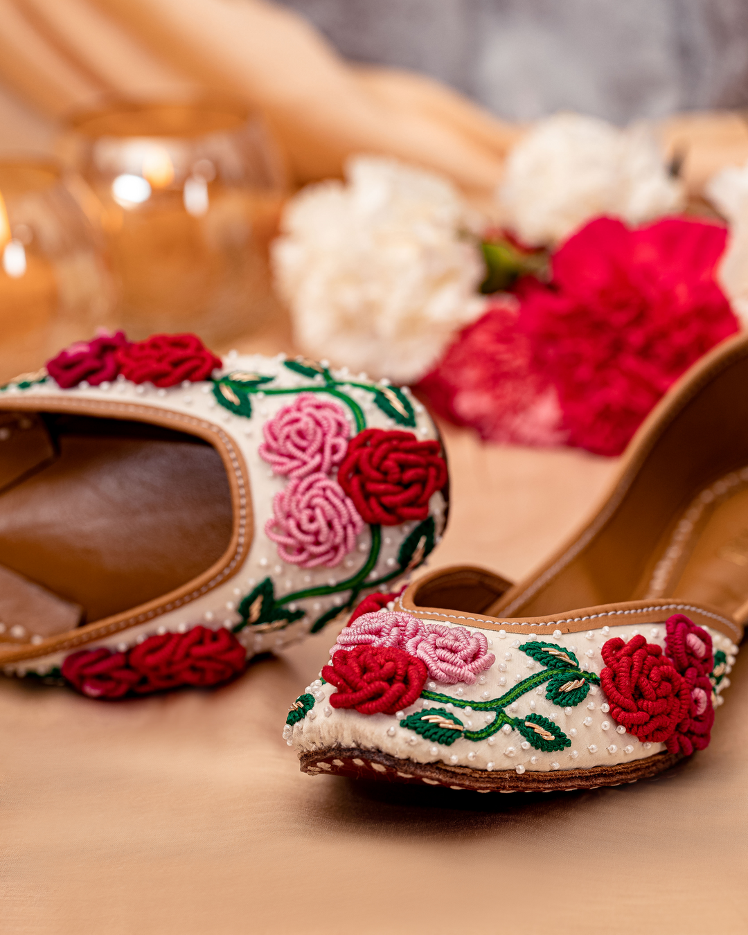 Floral Pop Handcrafted Jutti