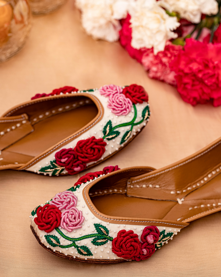 Floral Pop Handcrafted Jutti