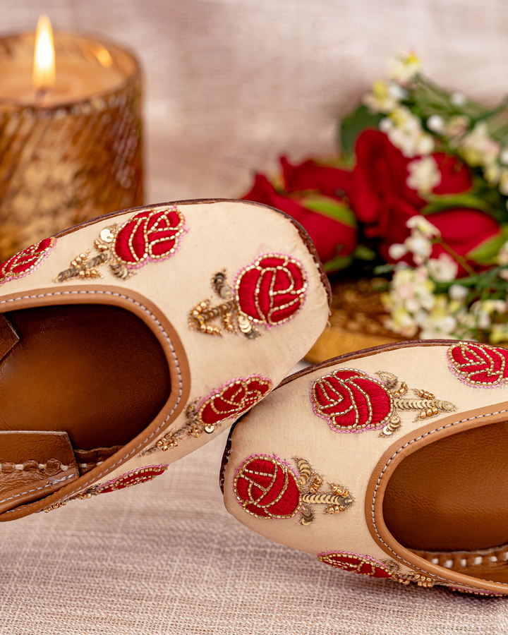 Candy Rose Handcrafted Jutti