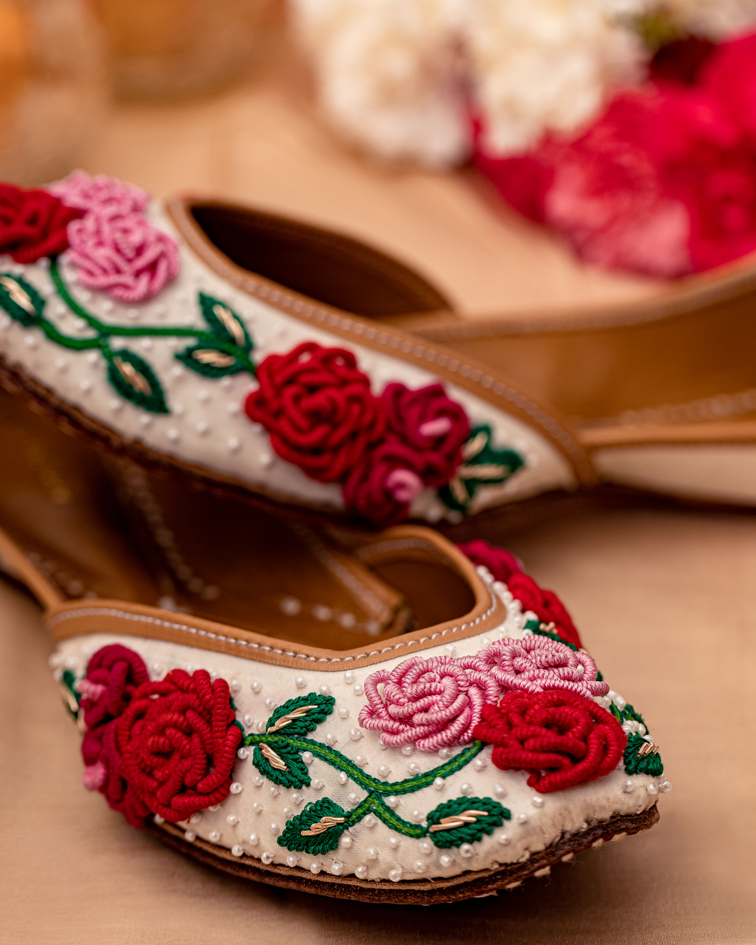 Floral Pop Handcrafted Jutti