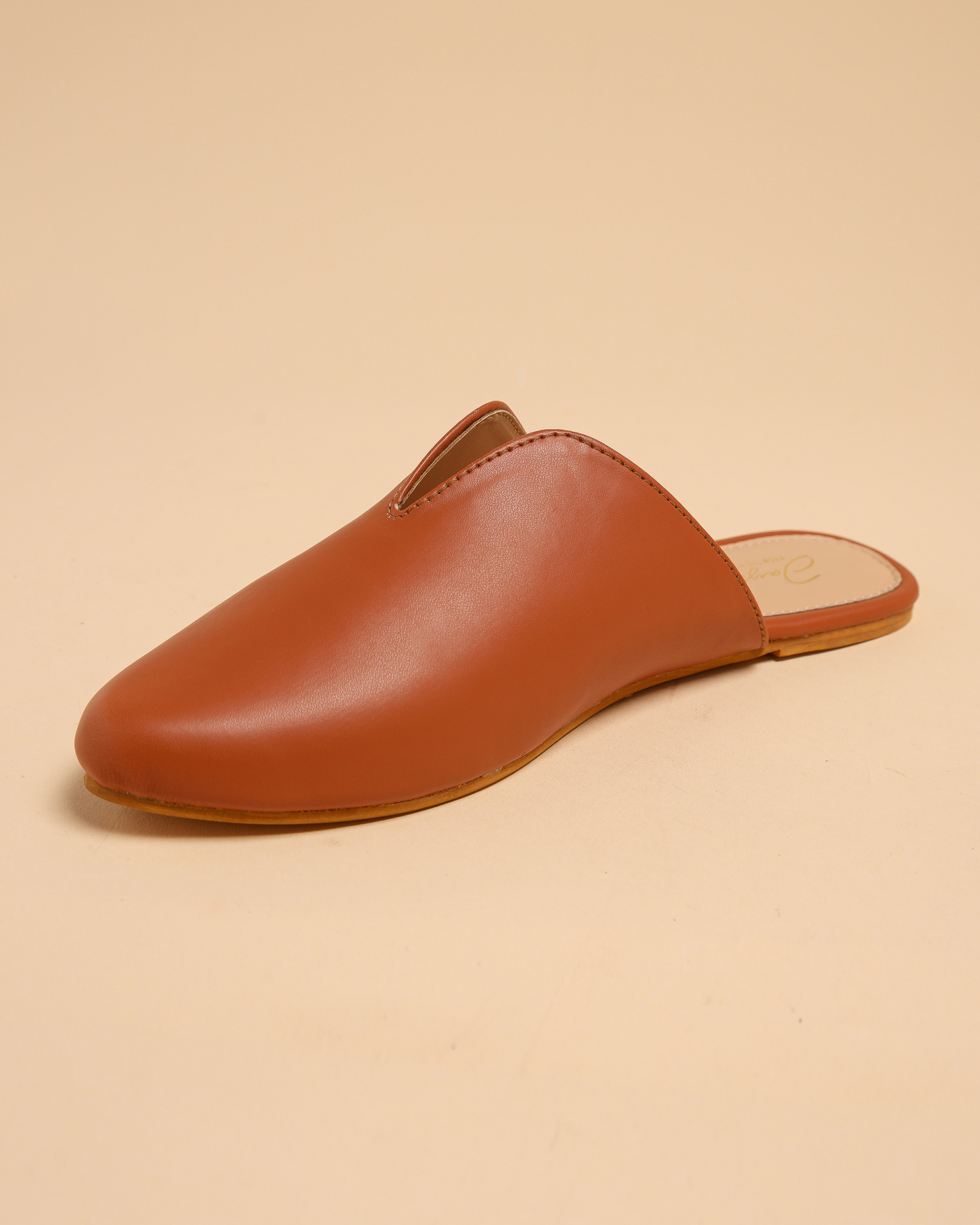 Coconut Shell Leather Mules