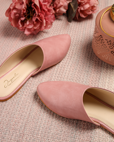 Cradle Pink Leather Mules