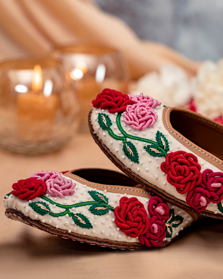 Floral Pop Handcrafted Jutti